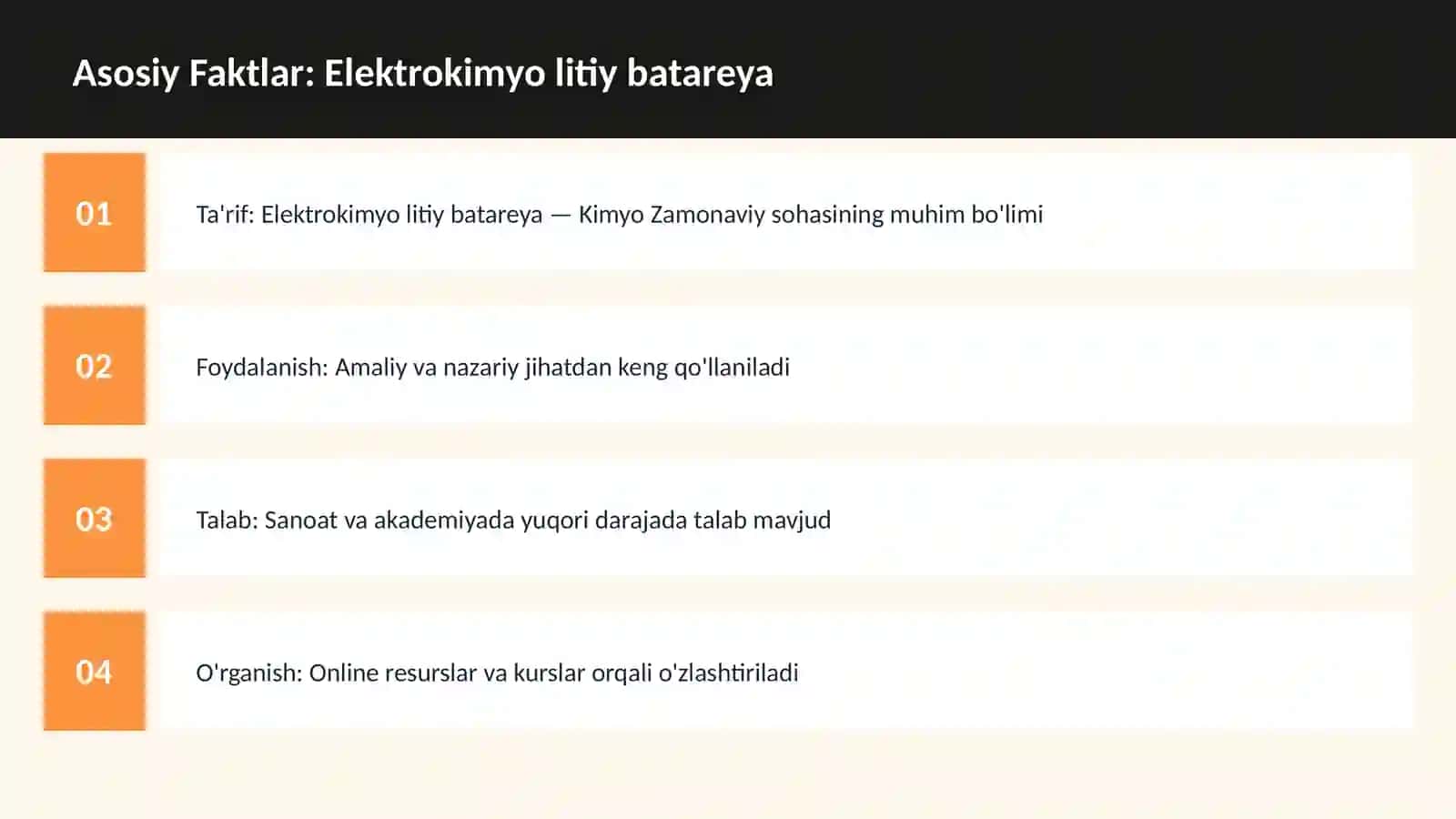 Elektrokimyo litiy batareya 3