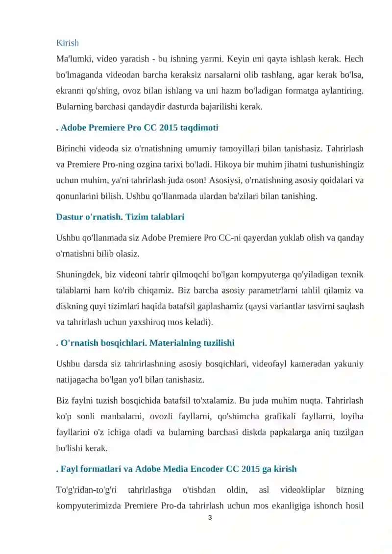 ADOBE PREMIERE DASTURIDA VIDEOLARNI QAYTA ISHLASH 3