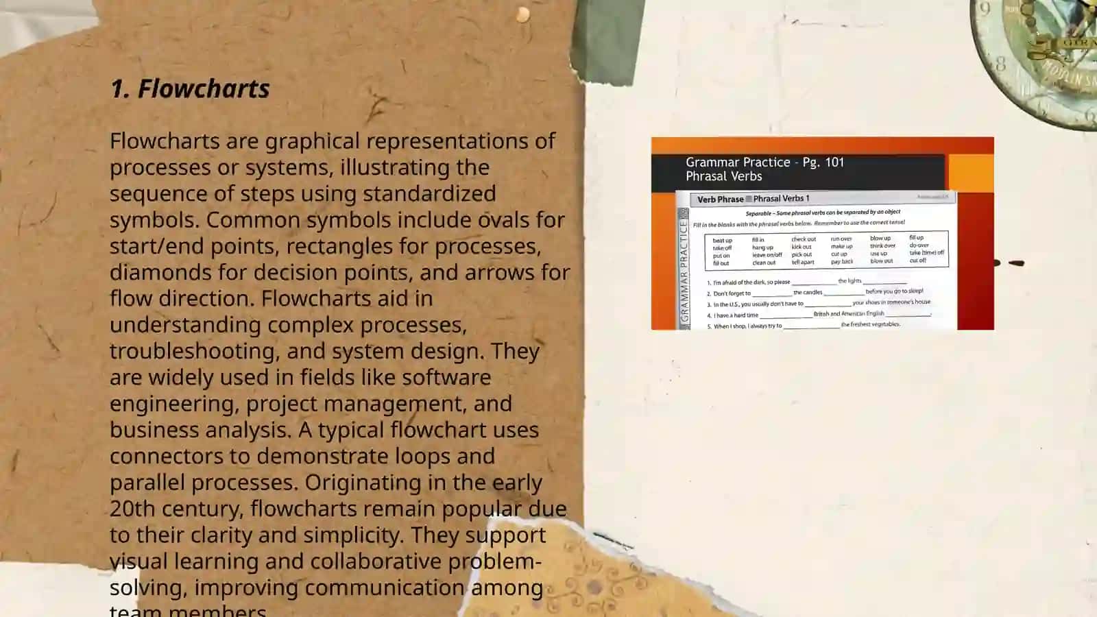 Various forms of knowledge presentation (diagrams, scripts, scenarios) 3