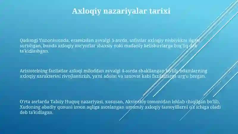 Etikanazaryalari 3