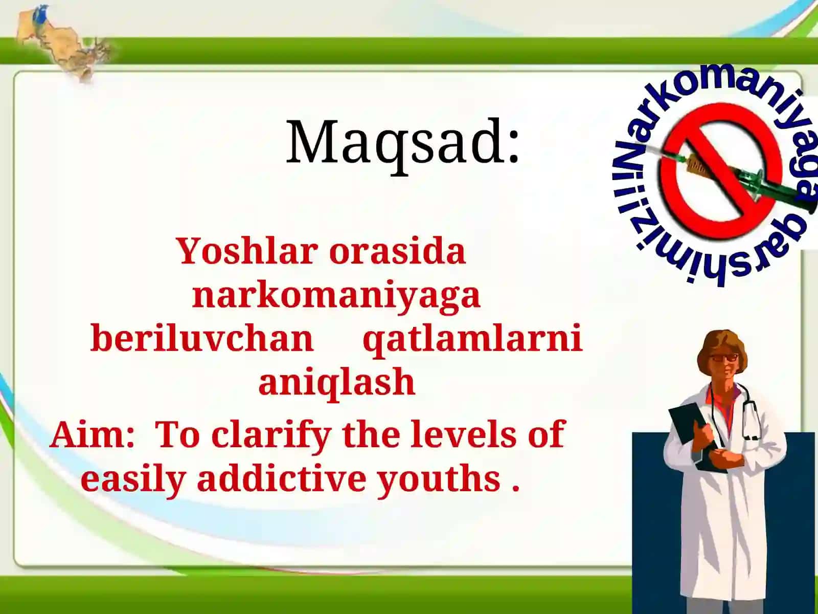 Yoshlar orasida narkomaniyaning oldini olish 3