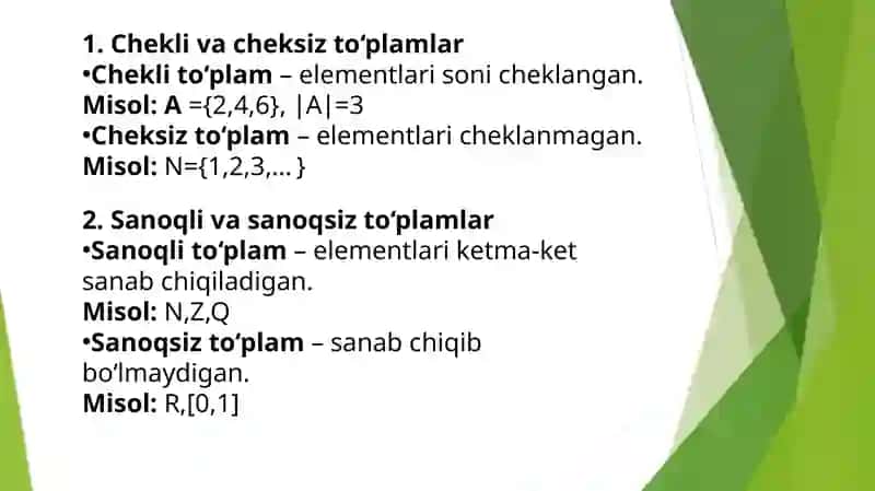 Diskret to'plamlar 3