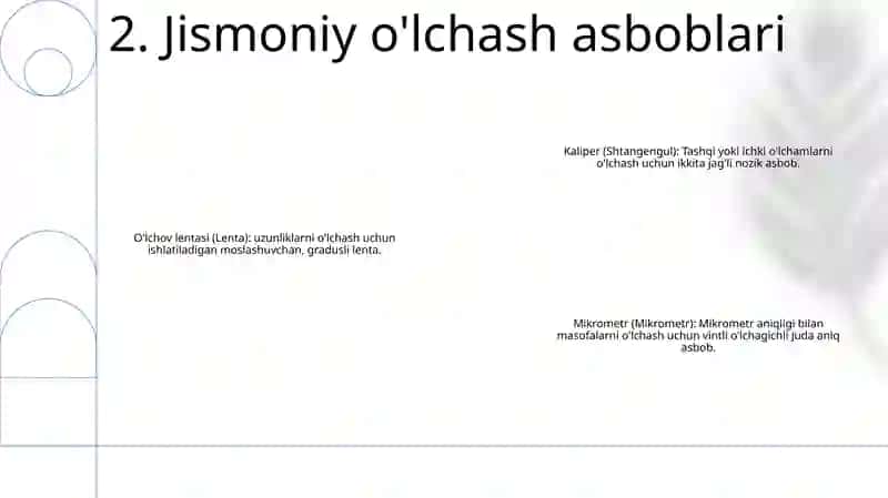 Sarf O'Lchash Vositalari 3