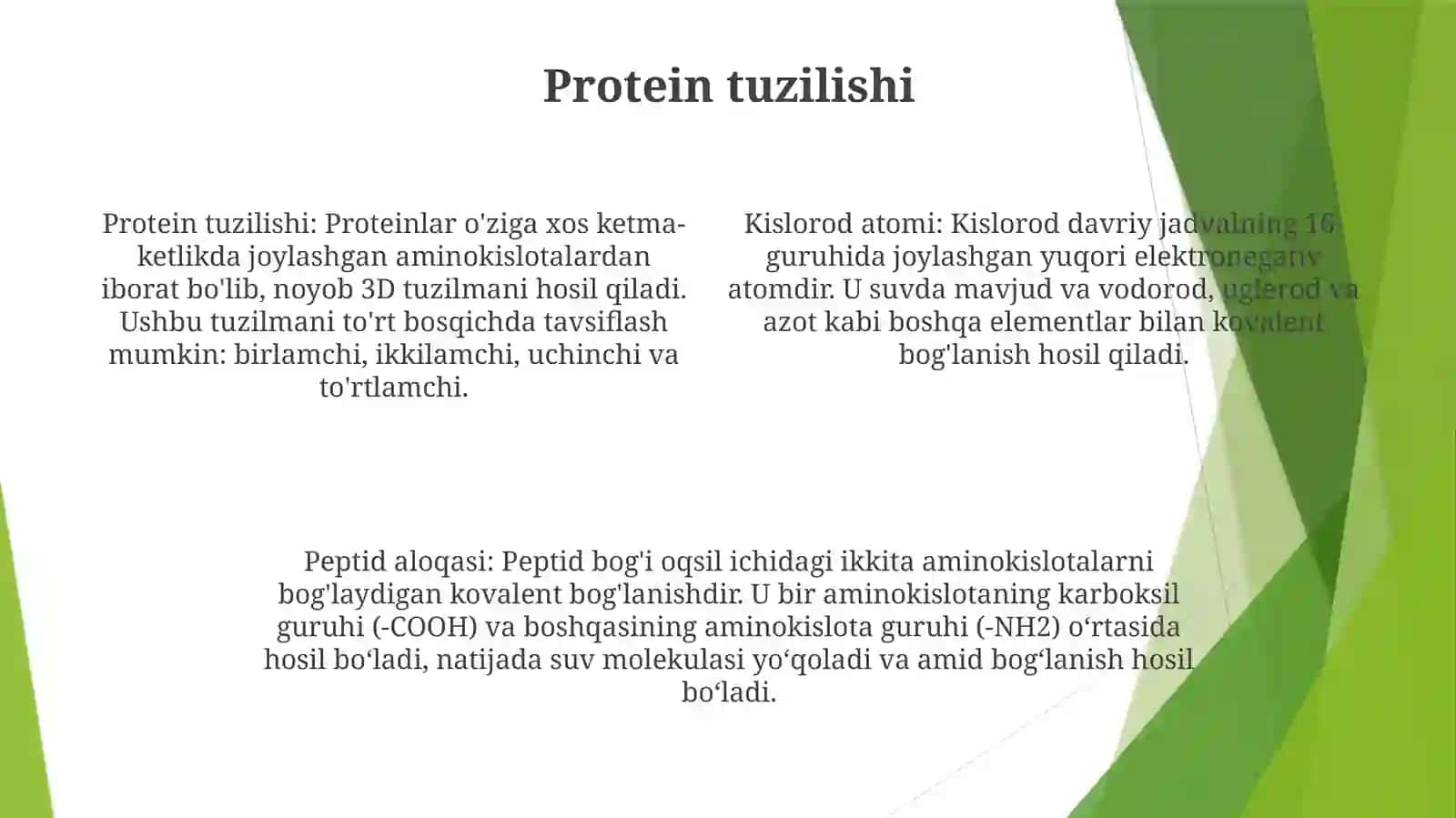Oqsillar Va Peptid Boğlar 3