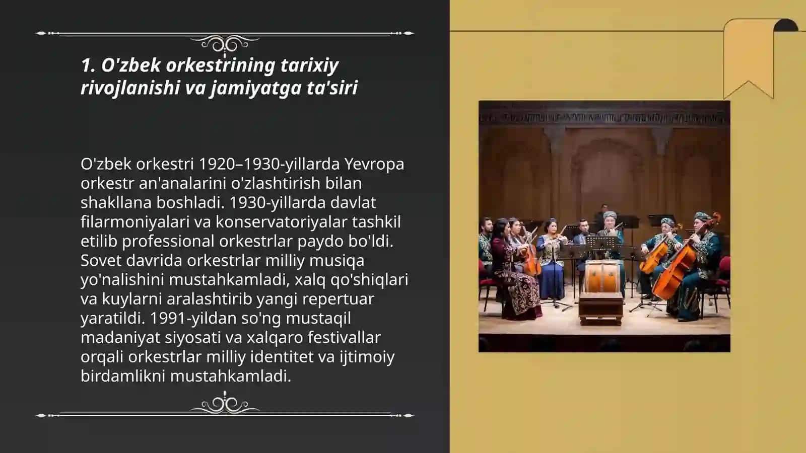O'zbek orkestrining jamiyatdagi órni 3