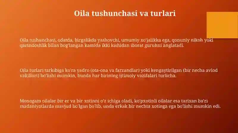 Oilaviy qadriyatlar 3
