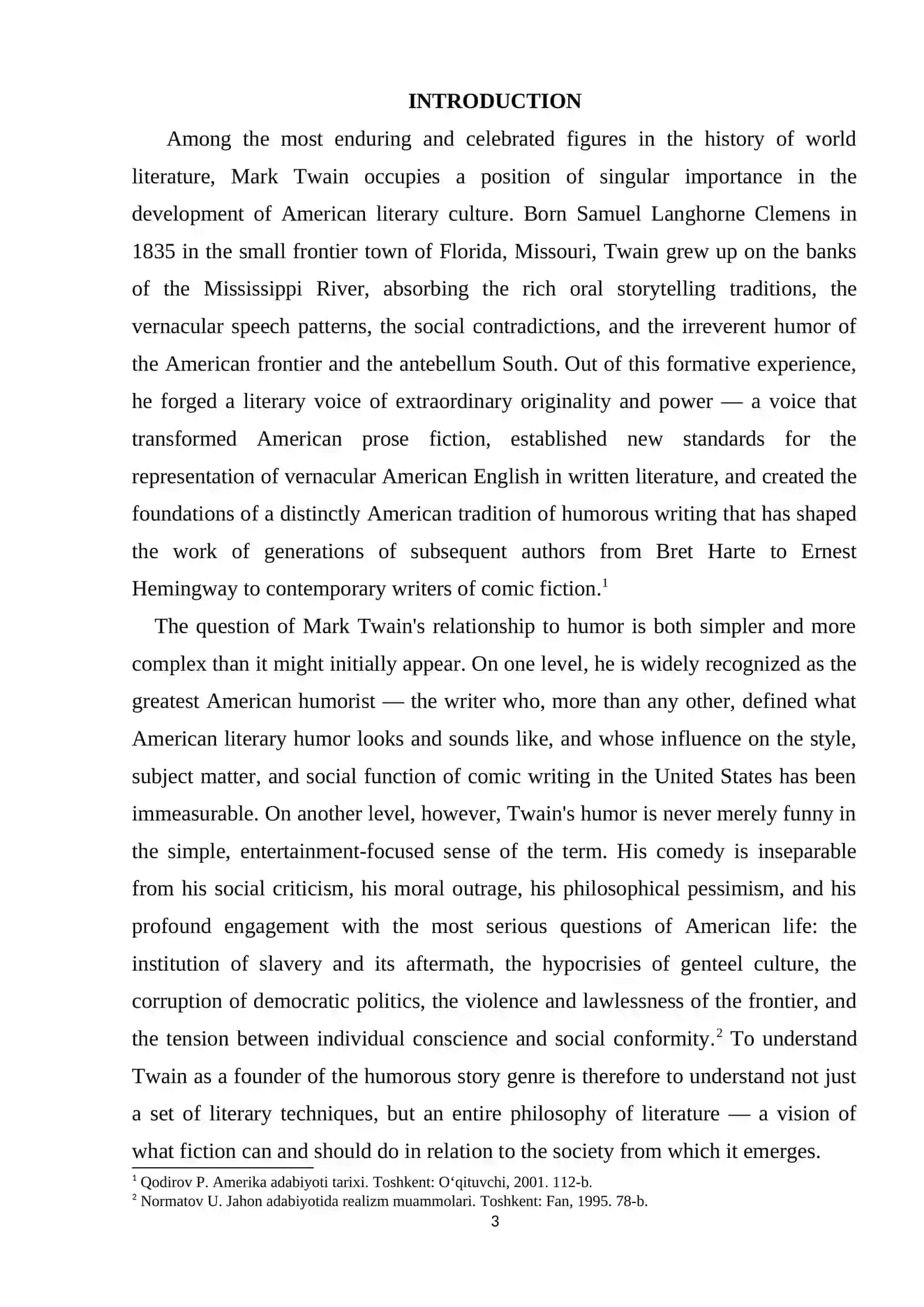 Mark Twain - a founder of a humorous stroy genre in American literature 3