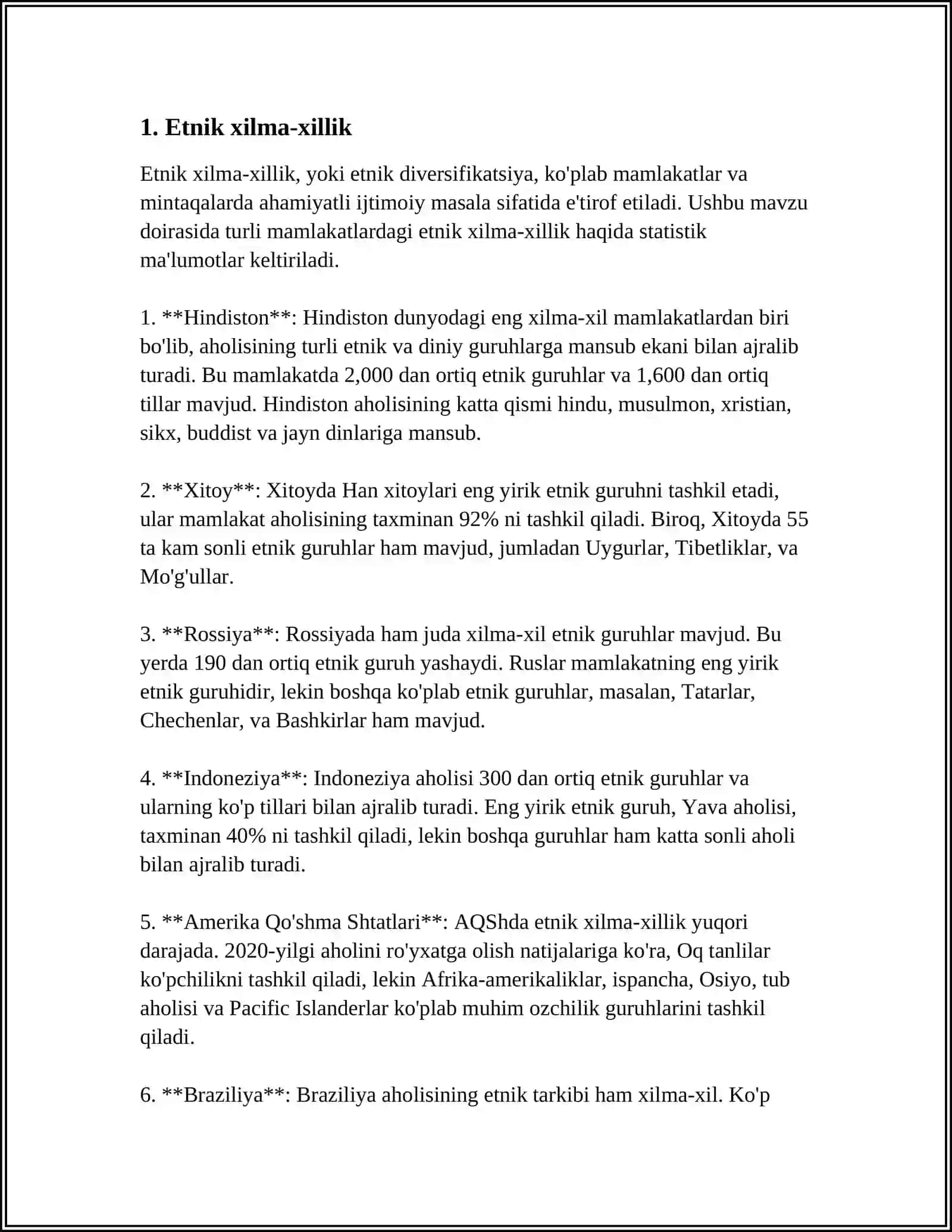 DUNYO XALQLARNING ETNIK QIYOFASI 3