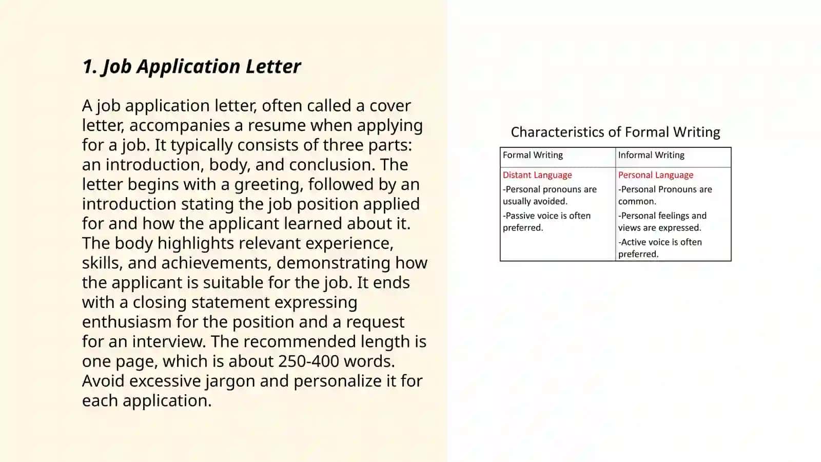 Job Application Letter 3