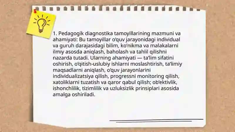 Pedagogik diagnostika tamoyillari 3
