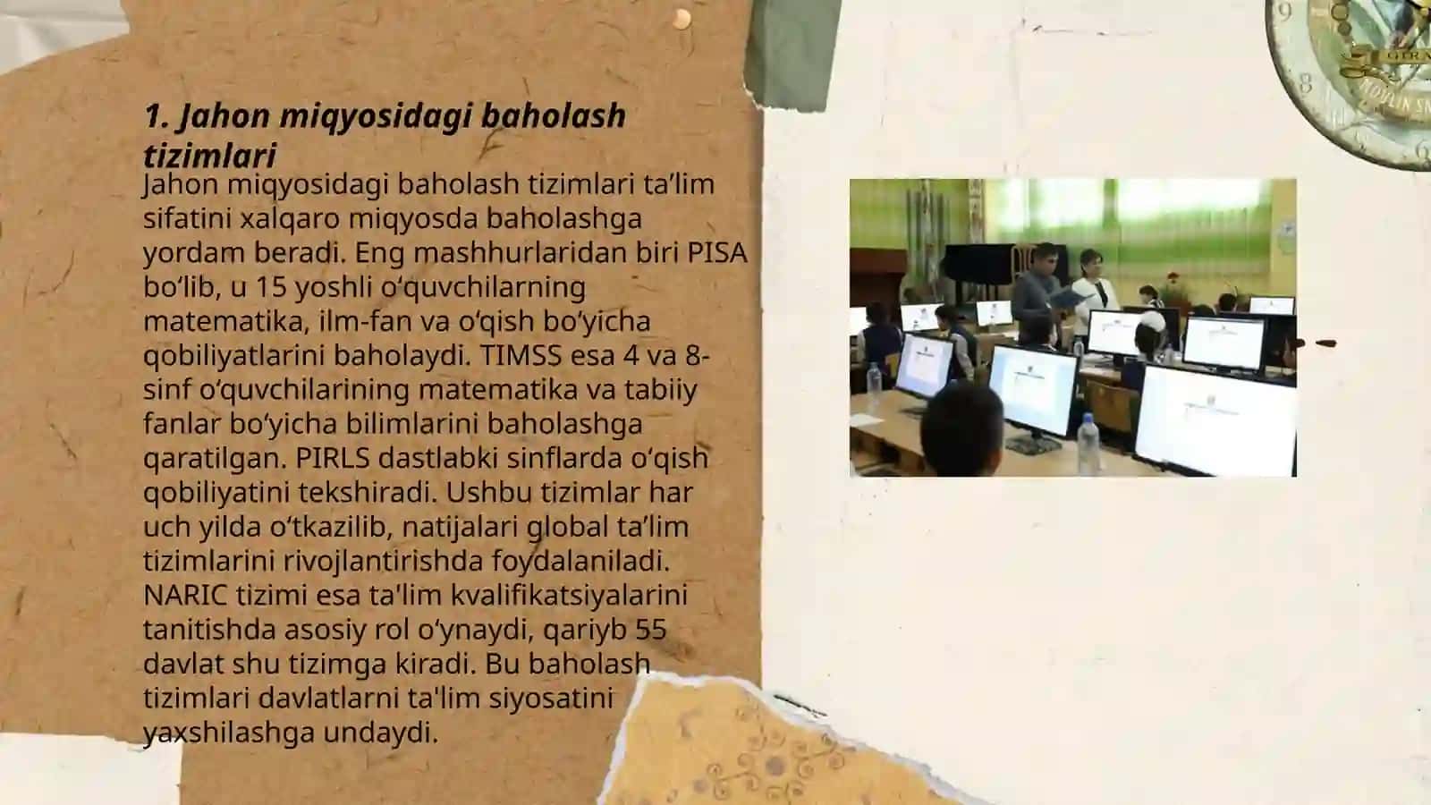 Mustaqil ta'lim Xalqaro baholash metodlari 3