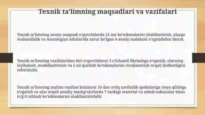 Boshlang'ich sinf texnologiyasi 3