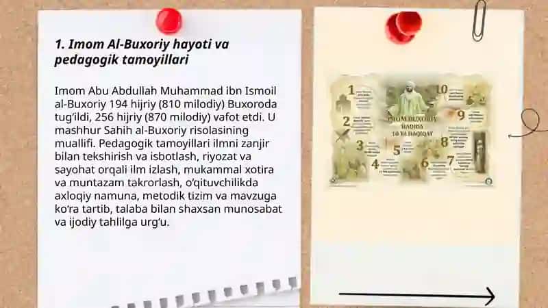 Imom Al-Buxoriyning pedagogik g'oyalari 3