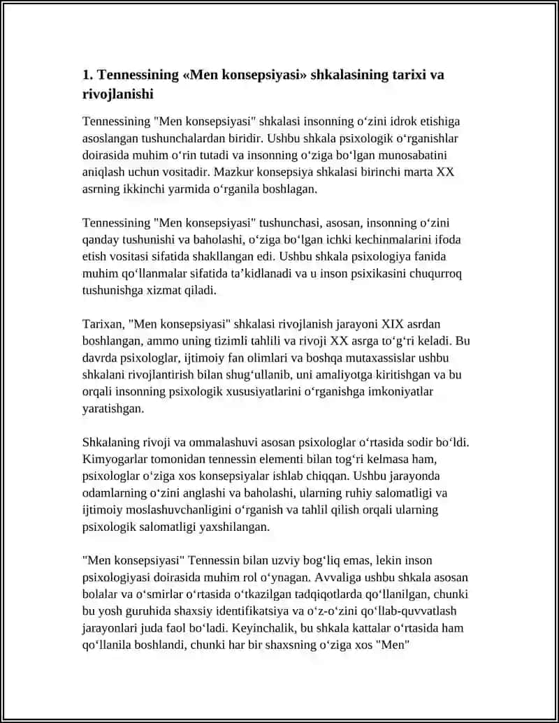 TENNESSINING ‘MEN KONSEPSIYASI ‘ SHKALASI 3