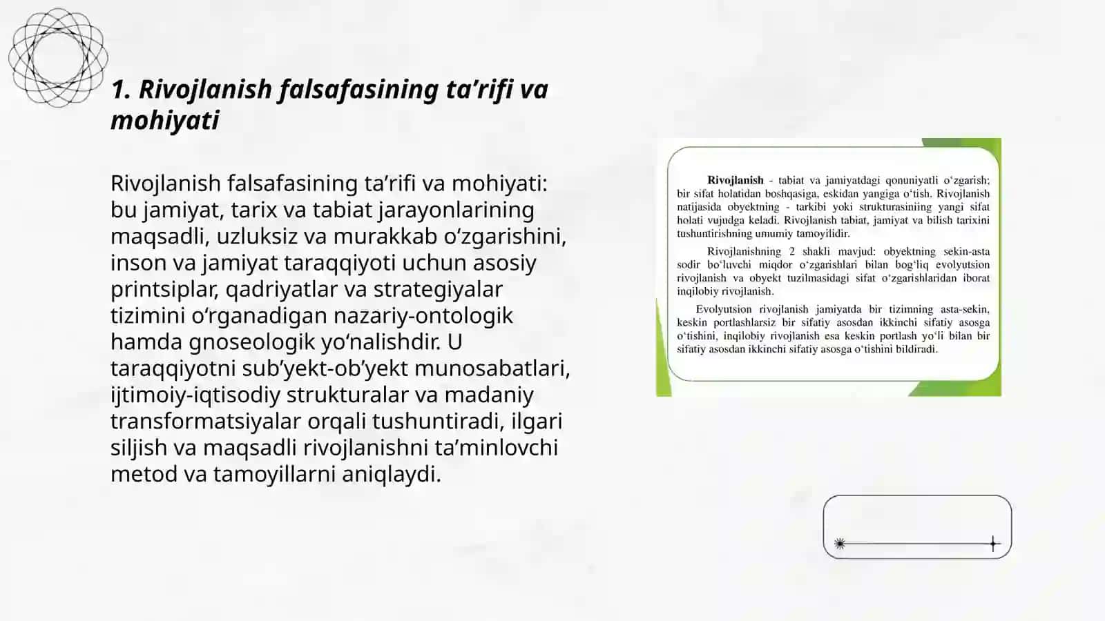 Rivojlanish falsafasi 3