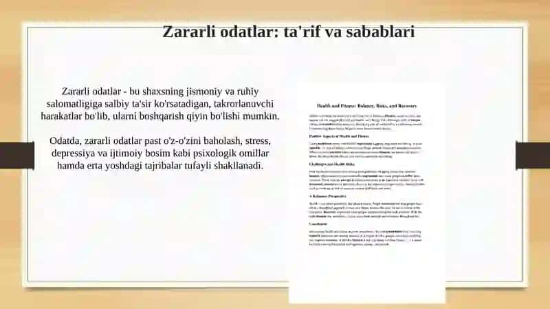Zararli odatlardan saqlanish va ularni oldini olish 3