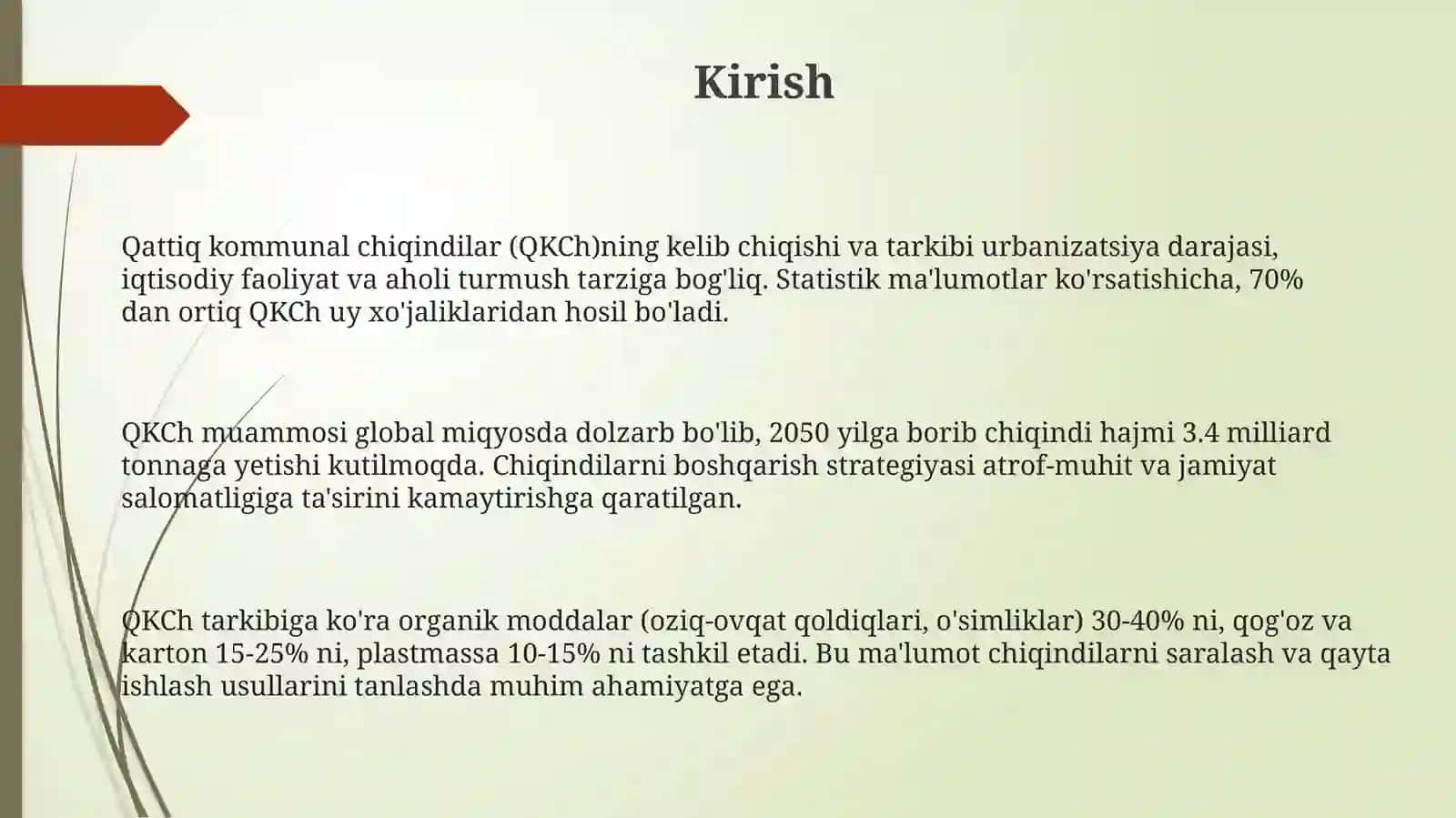 Qattiq kommunal chiqindilar (QKCh) 3