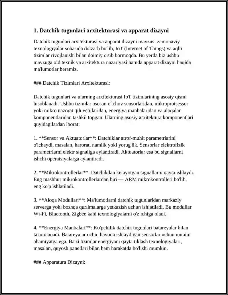 DATCHIKLAR TARMOG‘INI LOYIHALASH VA AMALGA OSHIRISH 3
