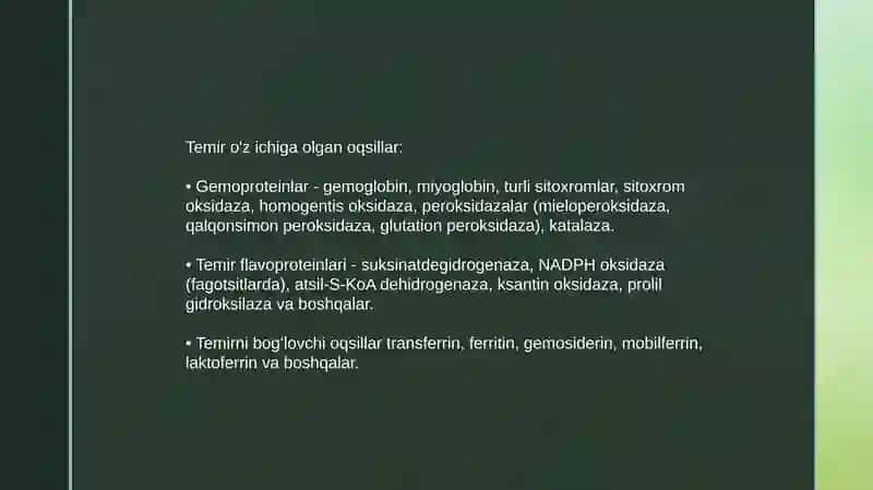 Temir metabolizmi 3