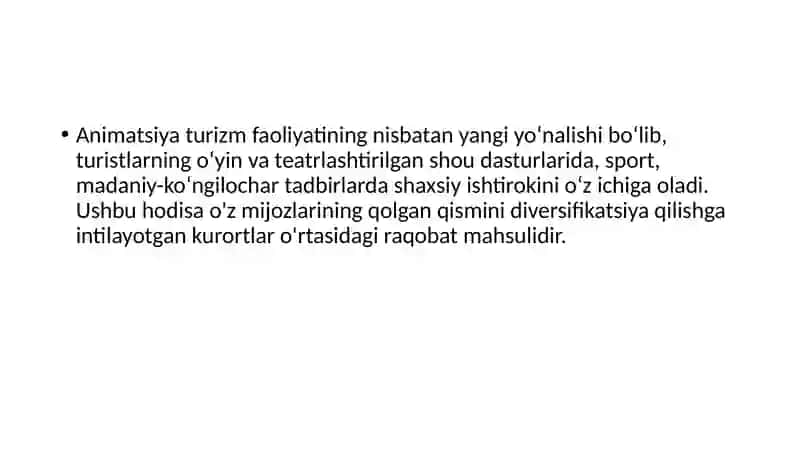 Animatsiyaturizm faoliyati 3