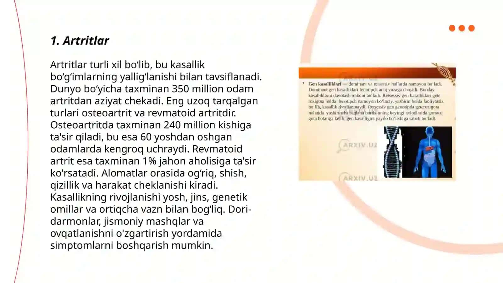 Irsiy kasalliklar.Gen kasalliklar 3