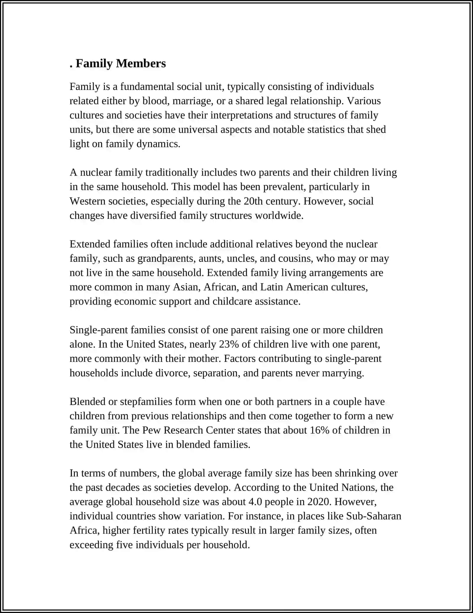 REFERAT Theme: FAMILY. PRESENT SIMPLE AFFIRMETIVE 3