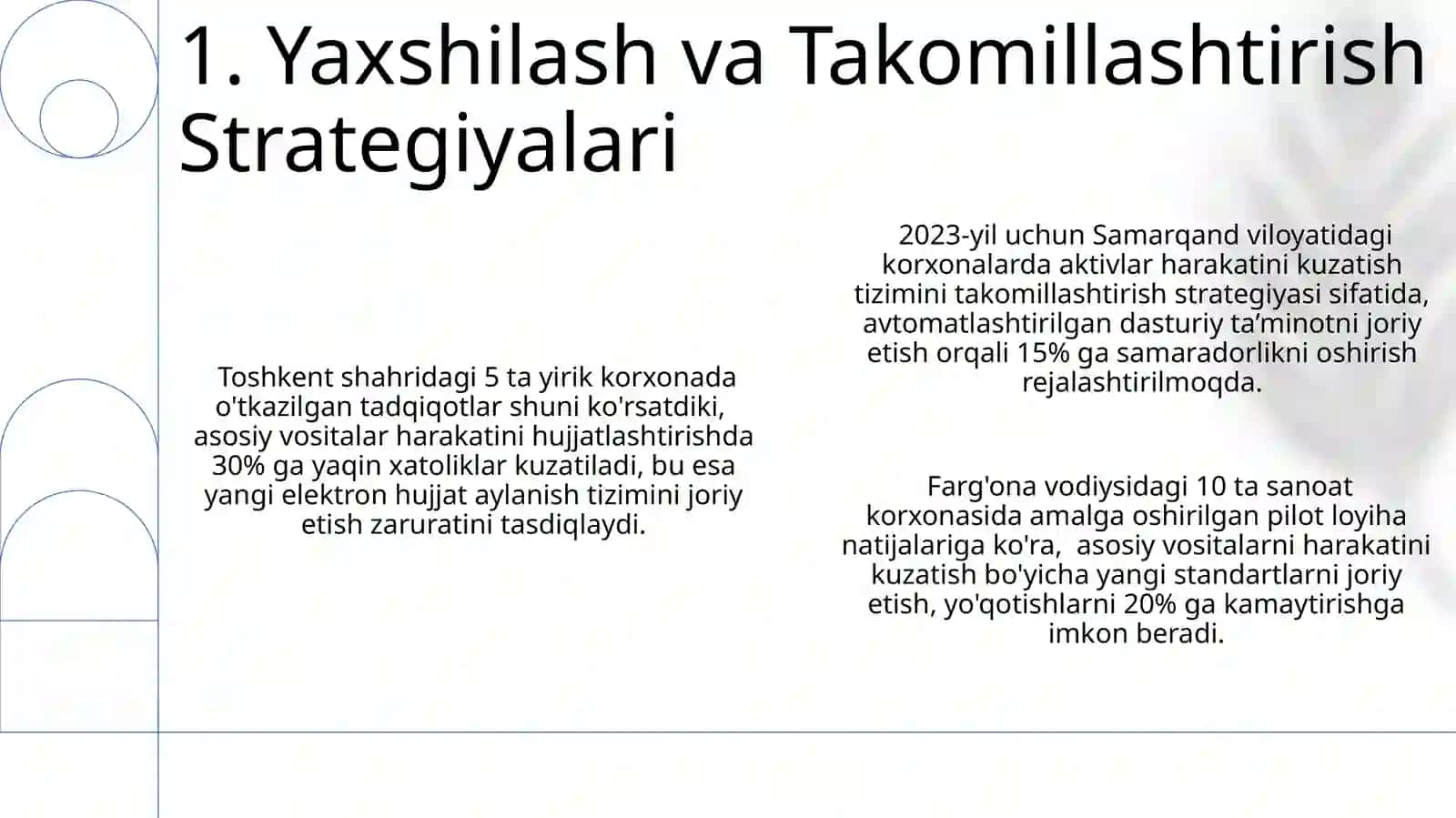 Asosiy vositalar harakatini hujatlashtirish 3