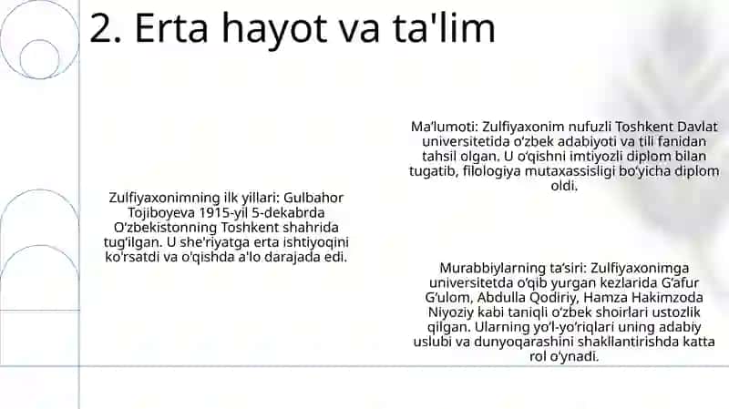 Zulfiyaxonim Hayoti Va Ijodi 3