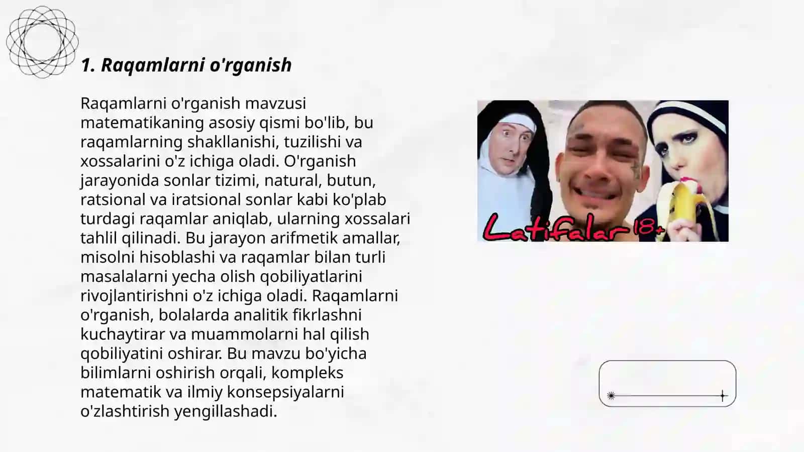 Raqamlarni o'rganish 3