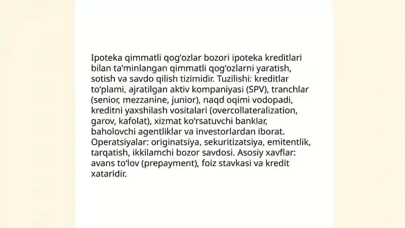 Ipoteka qimmatli qogʻozlar bozori 3