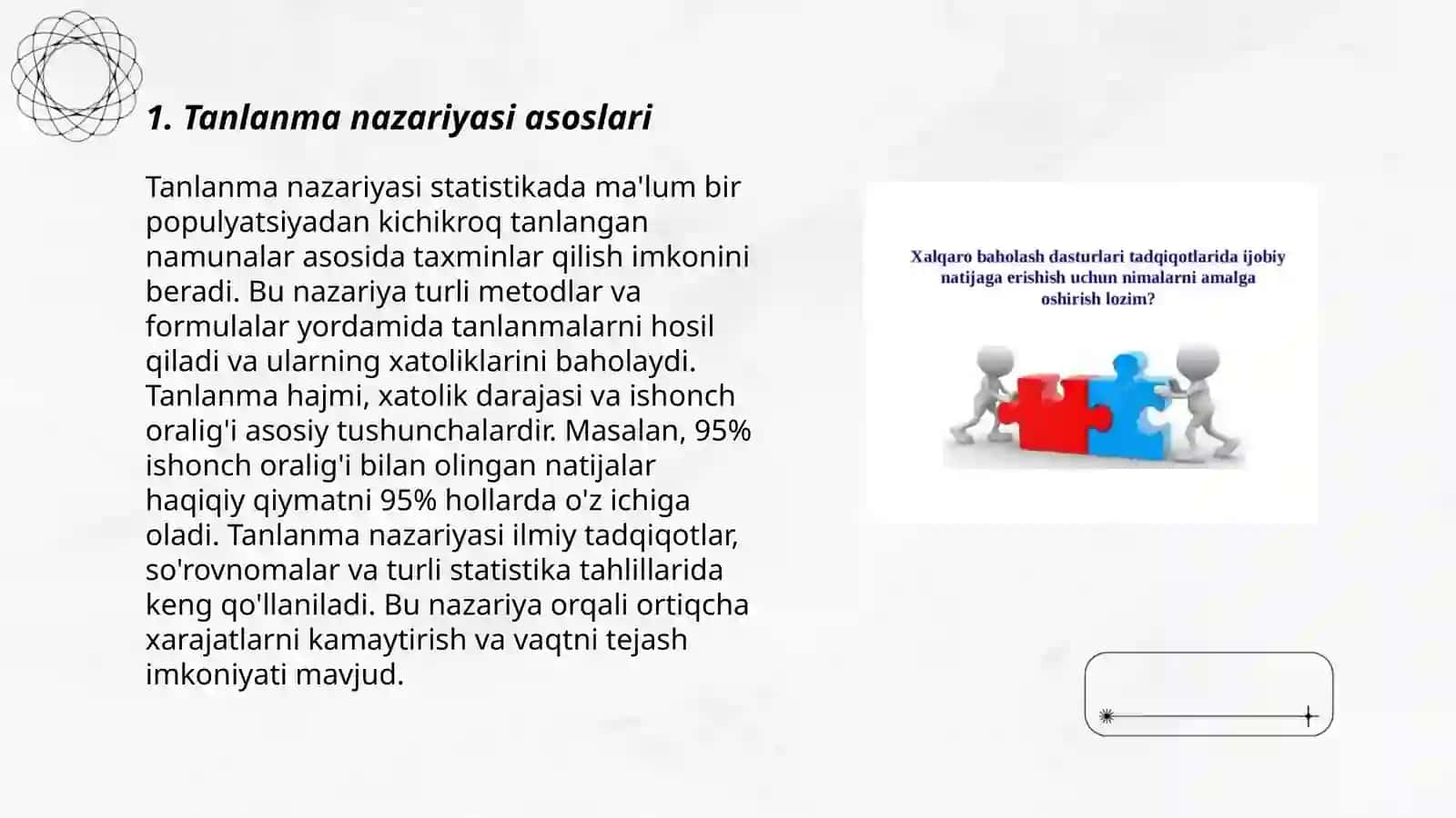 Tanlanma nazariyasi asoslari 3