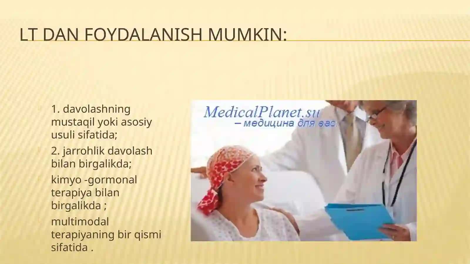 Radiatsiya terapiyasi.Brakiterapiyao`sma 3