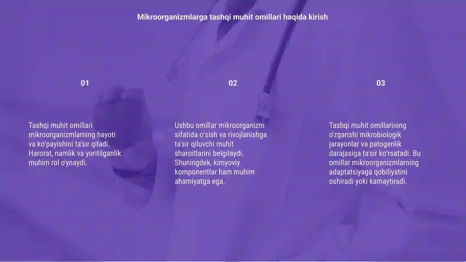 Mikroorganizmlarga tashqi muhit omillarining tasiri 3