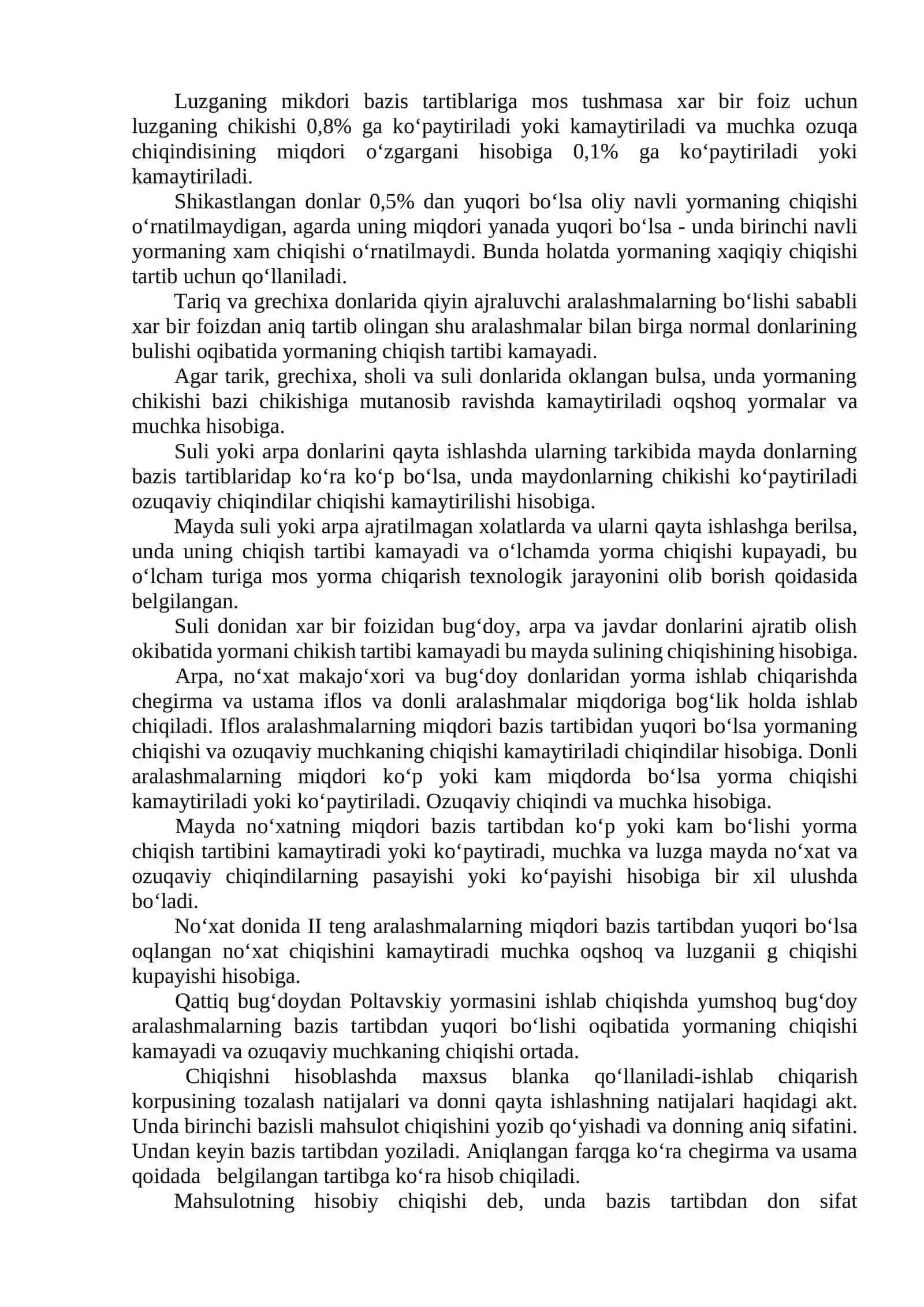 Curunch yormasining chiqishini hisoblash 3