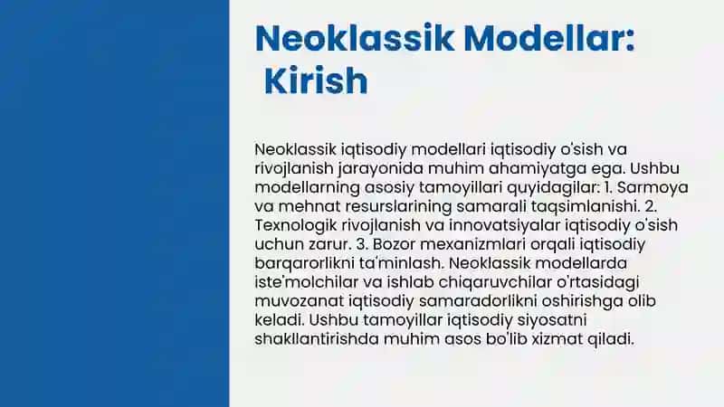 Neoklassik Modellar 3