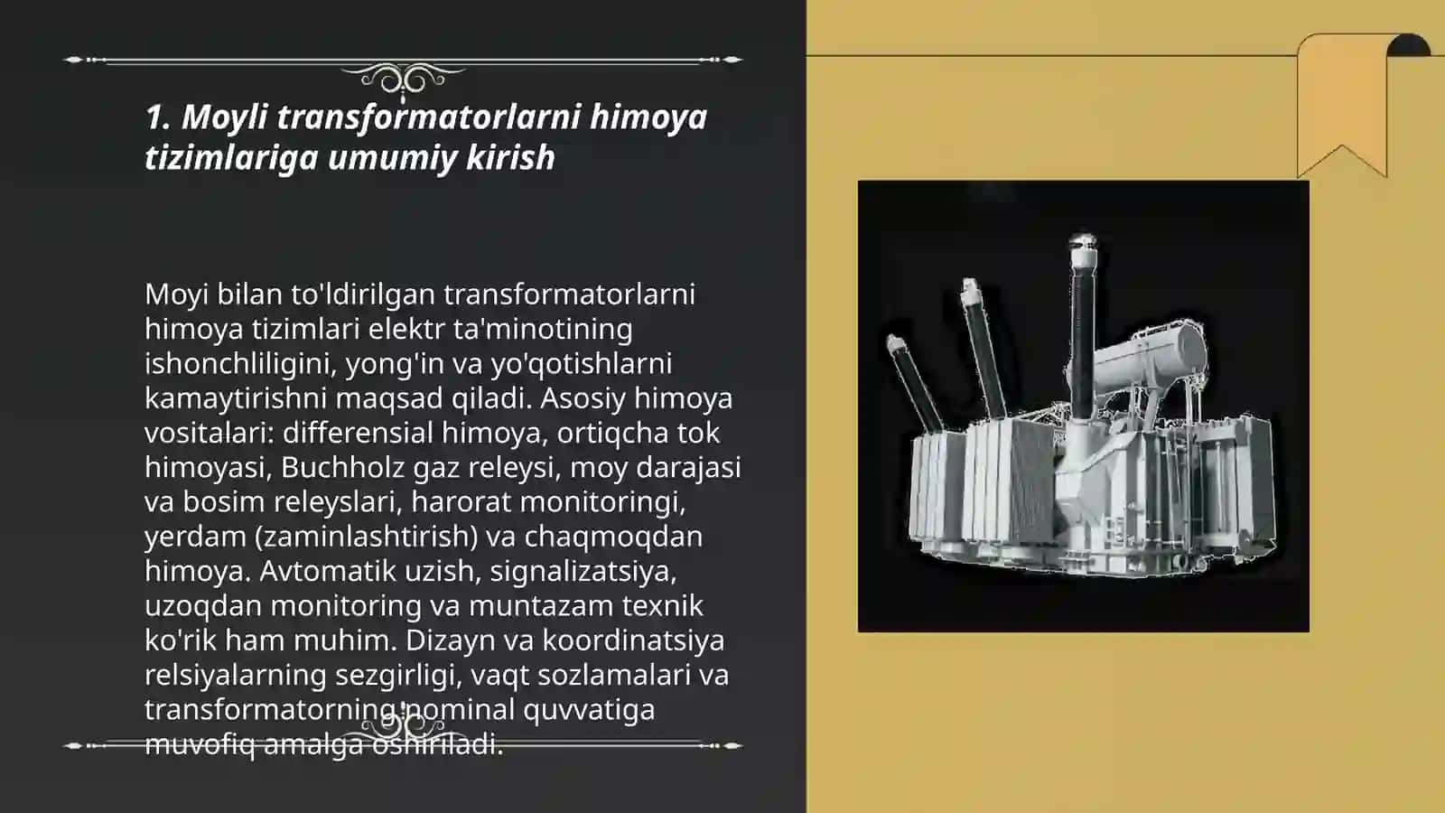 Moyli transformatorlarni himoyalash 3