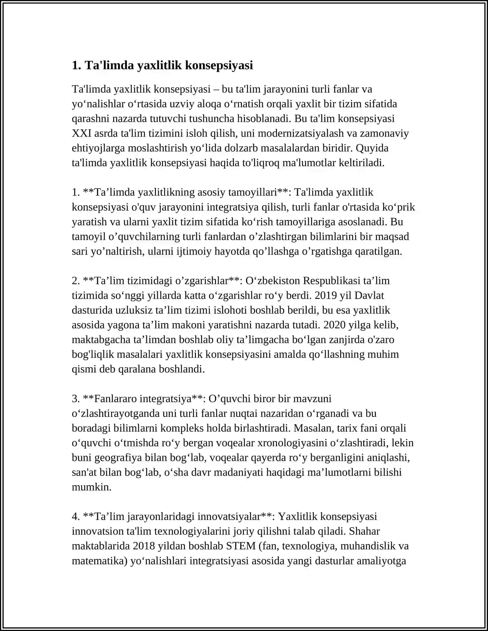 TAʼLIMDA METODOLOGIK YAXLITLIK 3