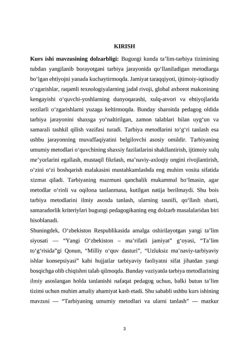 Tarbiyaning umumiy metodlari va ularni tanlash 3