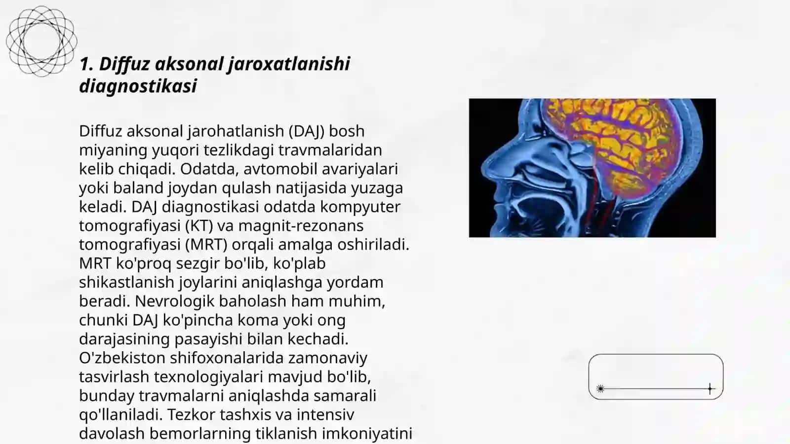 Bosh miya diffuz aksonal jaroxatlanishi(DAJ) 3