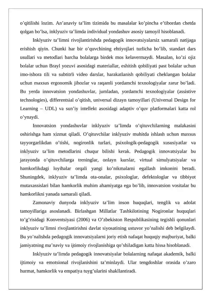 Pedagogik innovatsiyalar va inklyuziv ta’lim 3