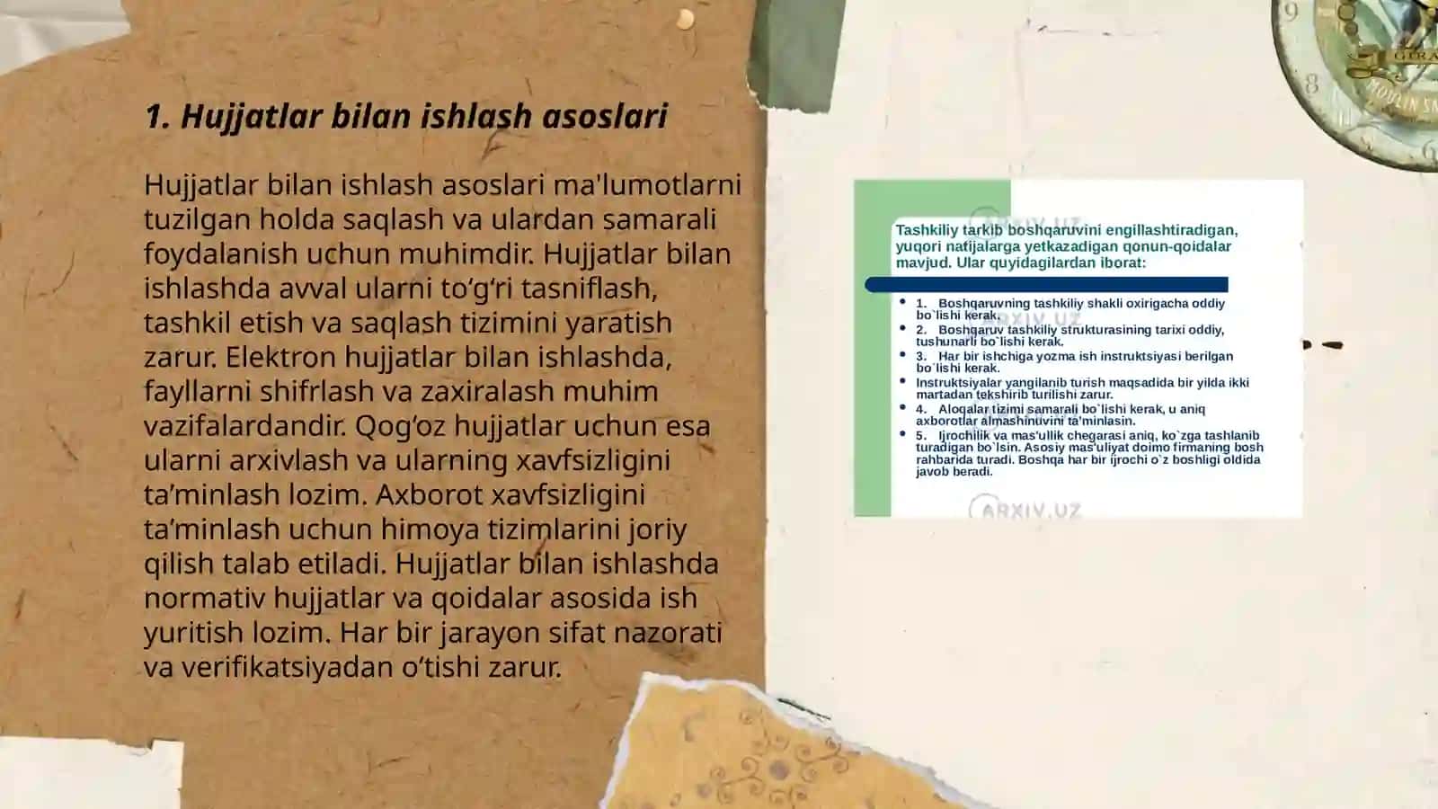 Hujjatlar bilan ishlash asoslari 3