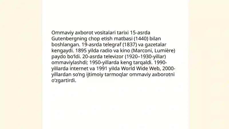 Ommaviy axborot vositalari 3