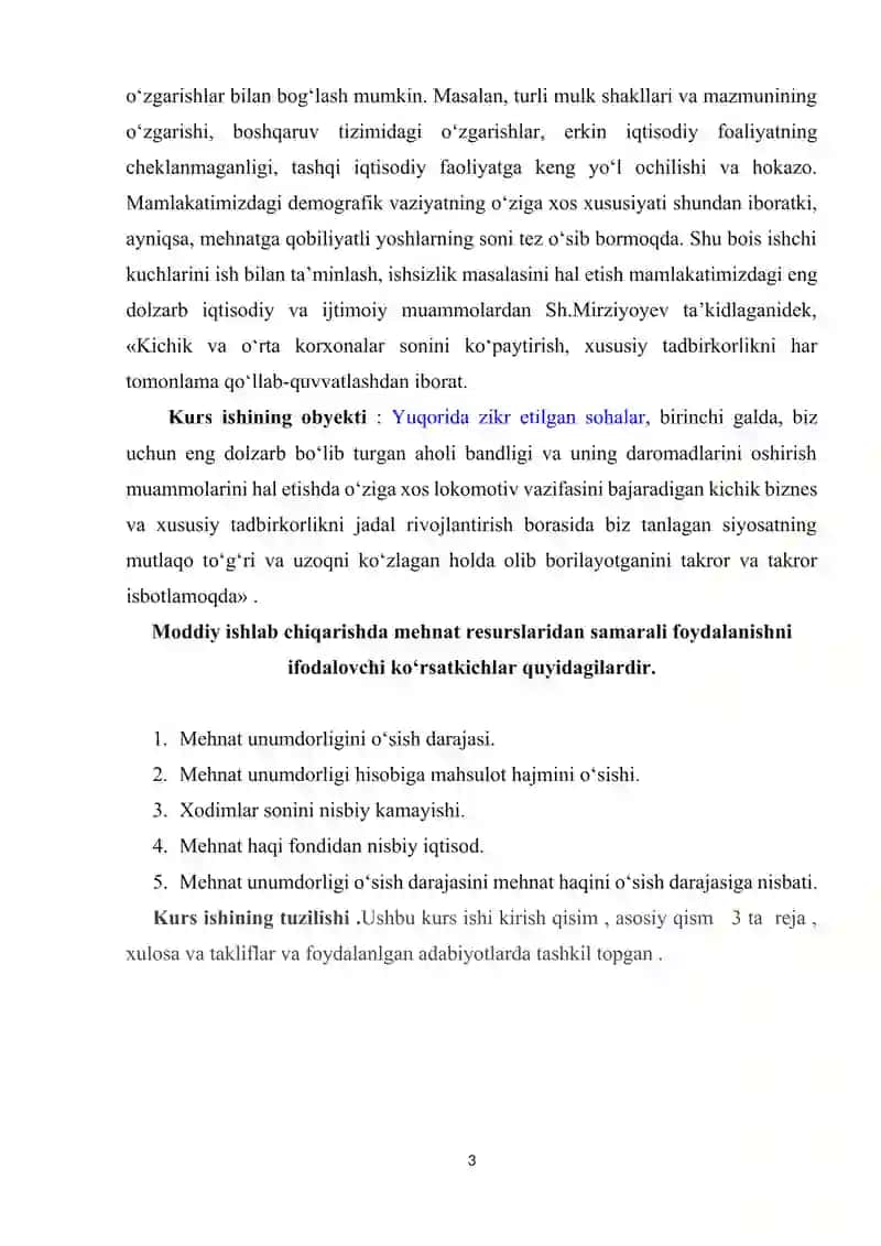 Korxonada ish vaqtidan foydalanish tahlili. 3