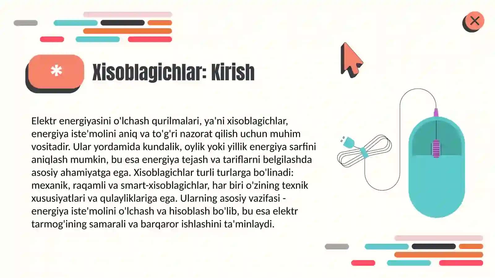 Elektr energiyasini o'lchash qurilmalari (xisoblagich) 3