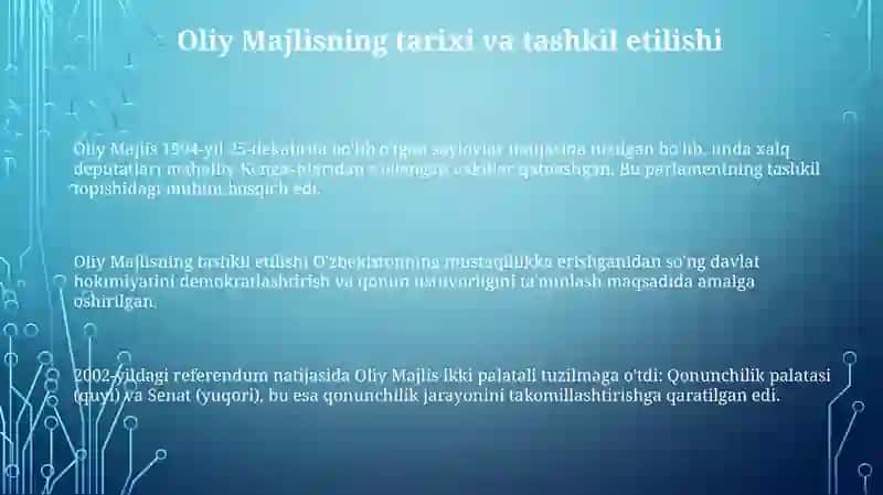 O‘zbekiston Respublikasi Oliy Majlisi 3