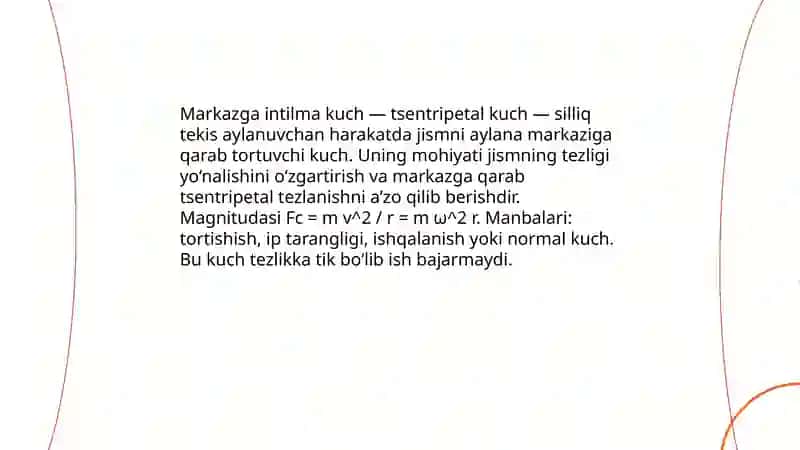 Markazga intilma kuch 3
