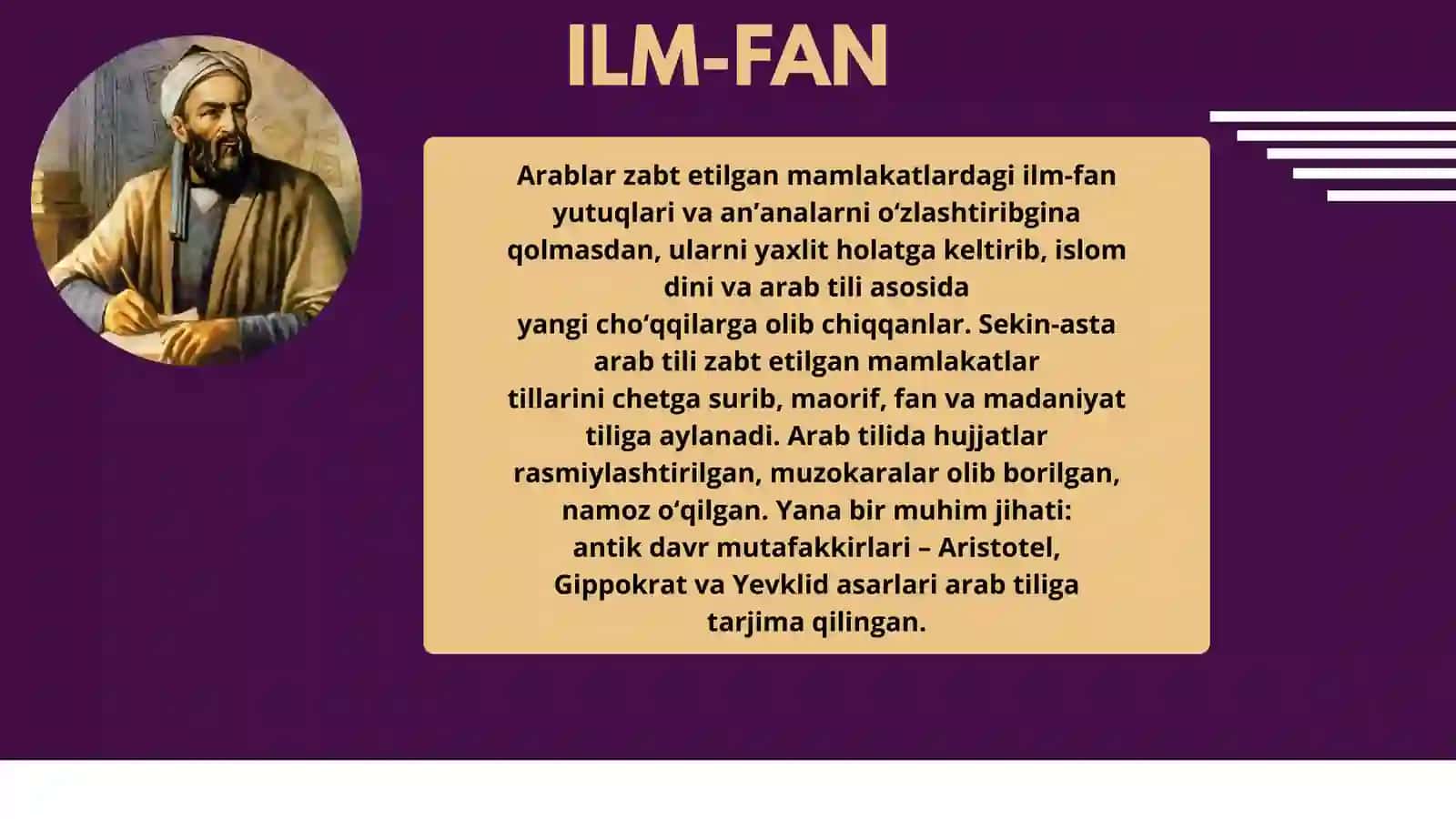 ARAB XALIFALIGI MAMLAKATLARI MADANIYATI 3