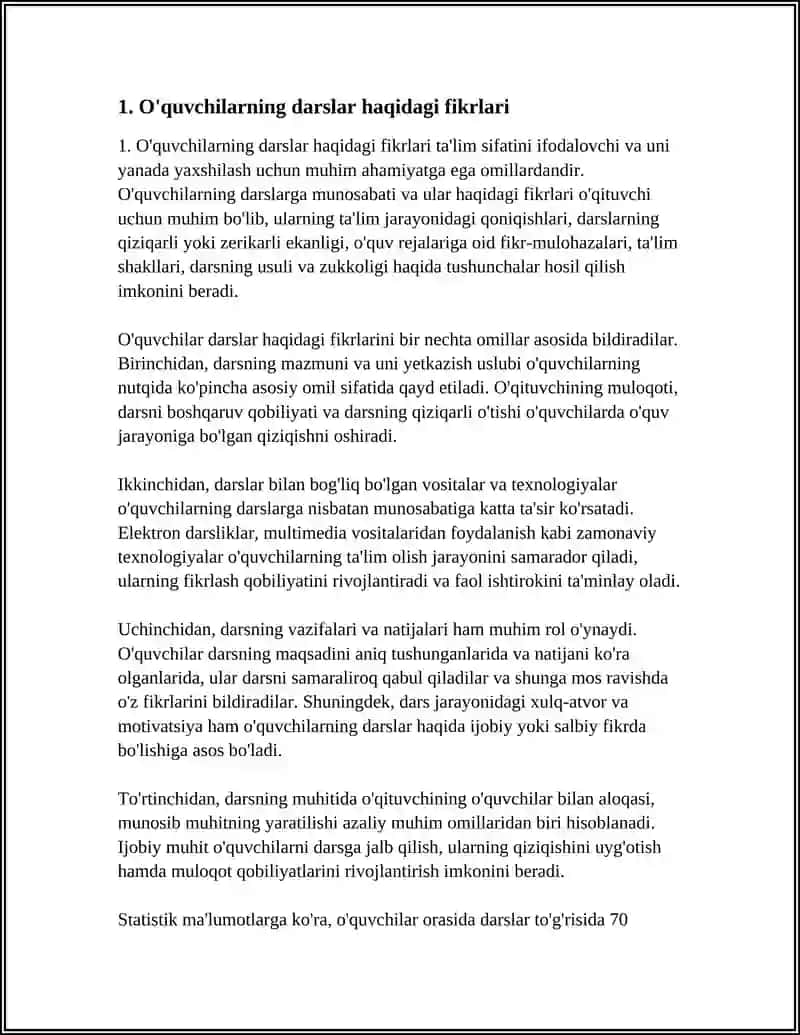 INSONLARNING DARSLAR HAQIDA FIKRI 3