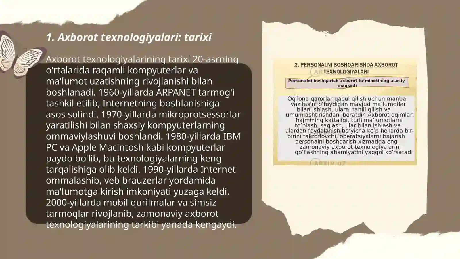 Axborot texnologiyalari va turlari 3