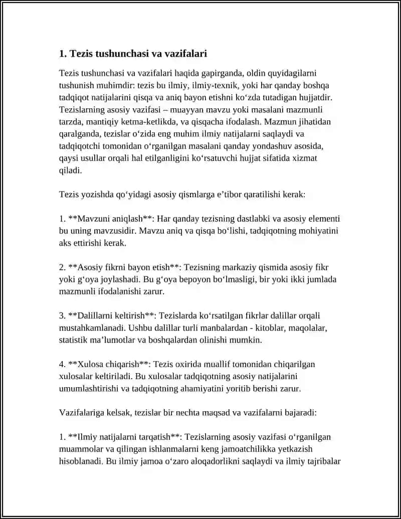 TEZISLAR. TEZIS TURLARI 3